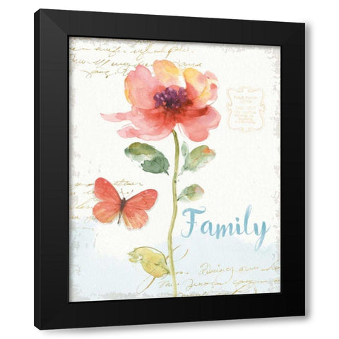 Rainbow Seeds Floral IX Family Black Modern Wood Framed Art Print with Double Matting by Audit, Lisa