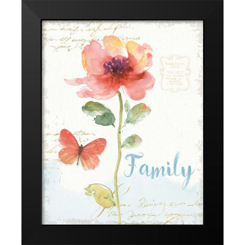 Rainbow Seeds Floral IX Family Black Modern Wood Framed Art Print by Audit, Lisa