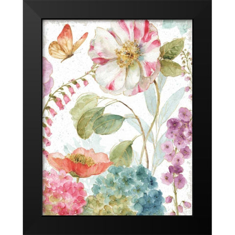 Rainbow Seeds Flowers II Crop on Wood Black Modern Wood Framed Art Print by Audit, Lisa