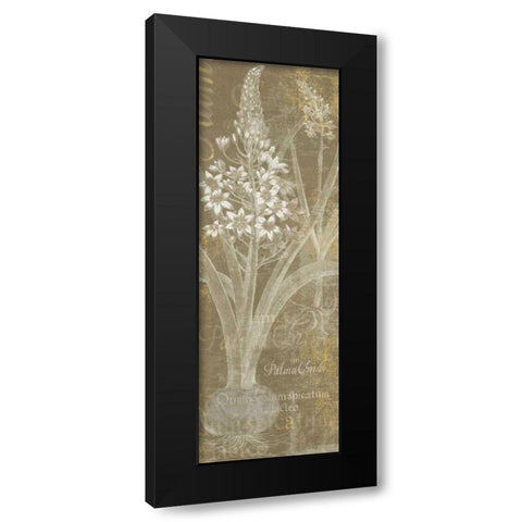 Flower Lines II Black Modern Wood Framed Art Print with Double Matting by Schlabach, Sue