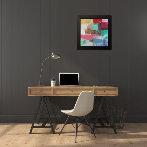 Fun Colors I Black Modern Wood Framed Art Print by Davies, Jane