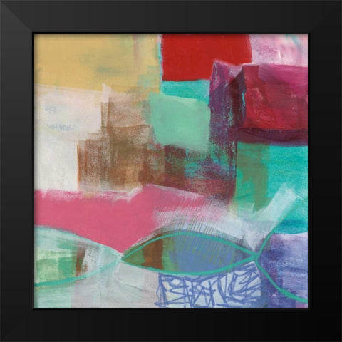 Fun Colors I Black Modern Wood Framed Art Print by Davies, Jane