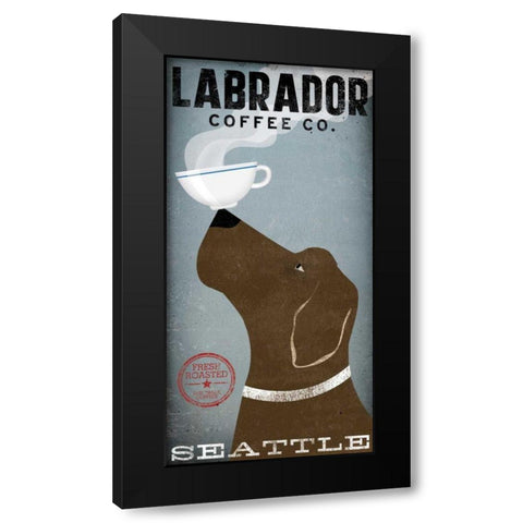 Labrador Coffee Co Seattle Black Modern Wood Framed Art Print with Double Matting by Fowler, Ryan