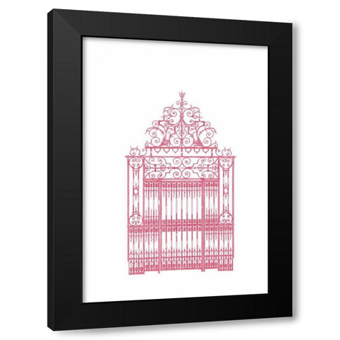 English Garden III Black Modern Wood Framed Art Print with Double Matting by Wild Apple Portfolio
