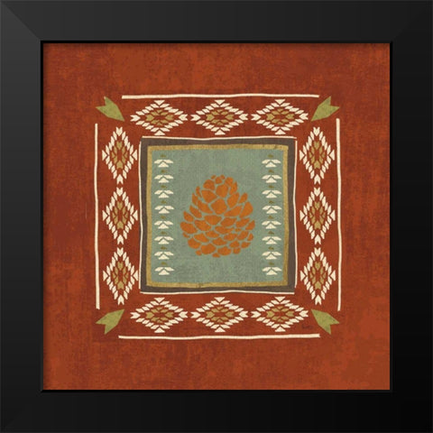 Lodge Resort Tile IV Black Modern Wood Framed Art Print by Charron, Veronique