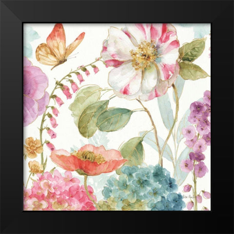 Rainbow Seeds Flowers II Black Modern Wood Framed Art Print by Audit, Lisa