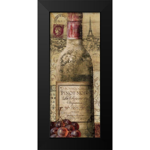 European Wines II Black Modern Wood Framed Art Print by Charron, Veronique