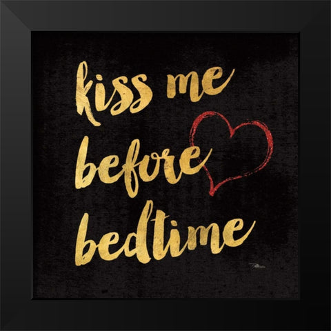 Goodnight II Dark Black Modern Wood Framed Art Print by Pela Studio