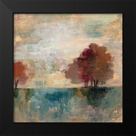 Landscape Monotype I Black Modern Wood Framed Art Print by Vassileva, Silvia