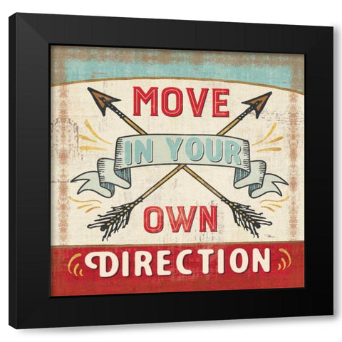 A Great Journey III Black Modern Wood Framed Art Print with Double Matting by Pela Studio