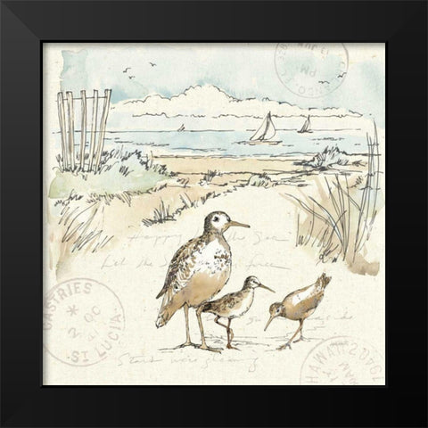 Coastal Breeze X Black Modern Wood Framed Art Print by Tavoletti, Anne