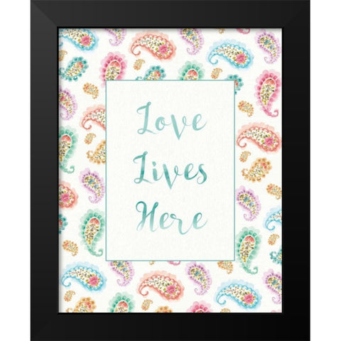 Rainbow Seeds Love Lives Black Modern Wood Framed Art Print by Audit, Lisa