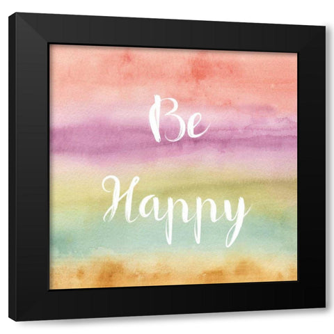 Rainbow Seeds Painted Pattern XIV Happy Black Modern Wood Framed Art Print with Double Matting by Audit, Lisa