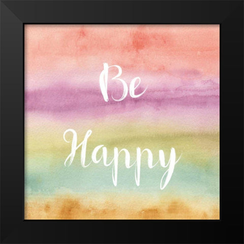 Rainbow Seeds Painted Pattern XIV Happy Black Modern Wood Framed Art Print by Audit, Lisa