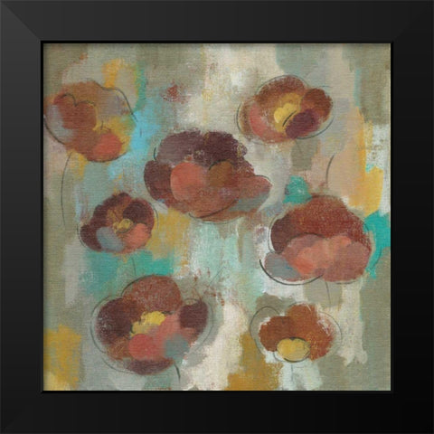 Marsala Blooms II Black Modern Wood Framed Art Print by Vassileva, Silvia