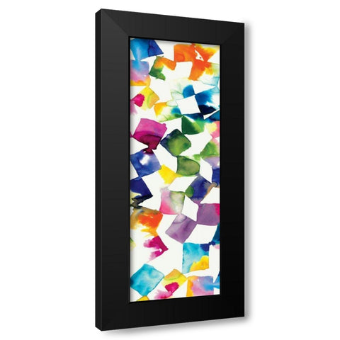 Colorful Cubes II Black Modern Wood Framed Art Print by Wild Apple Portfolio