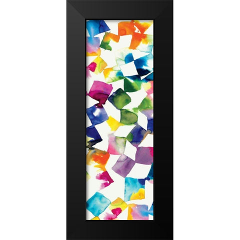 Colorful Cubes II Black Modern Wood Framed Art Print by Wild Apple Portfolio
