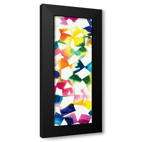 Colorful Cubes III Black Modern Wood Framed Art Print by Wild Apple Portfolio