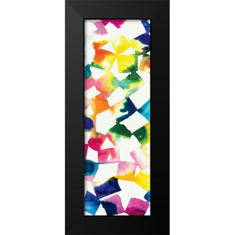 Colorful Cubes III Black Modern Wood Framed Art Print by Wild Apple Portfolio
