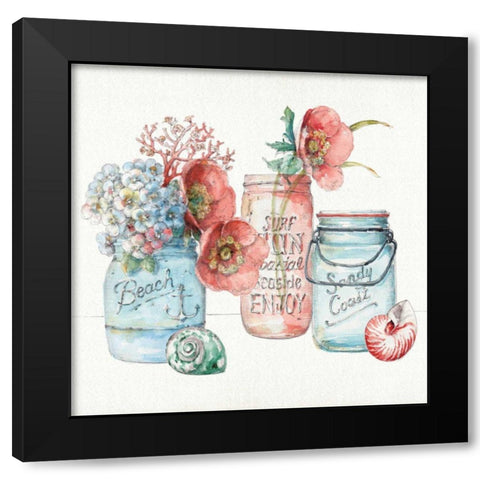 Sea Finds VII Black Modern Wood Framed Art Print by Audit, Lisa
