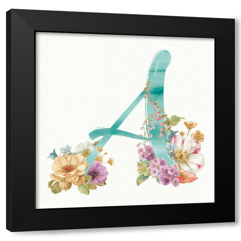 Rainbow Seeds Monogram A Black Modern Wood Framed Art Print with Double Matting by Audit, Lisa