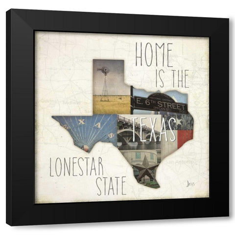 InstaStates III Black Modern Wood Framed Art Print with Double Matting by Aiken, Jess