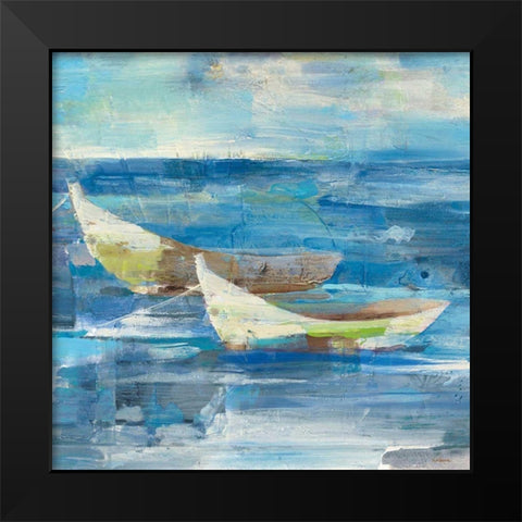 Mooring for the Day v.2 Black Modern Wood Framed Art Print by Hristova, Albena