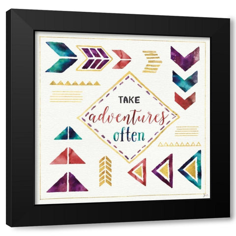 Lost in Words VI Black Modern Wood Framed Art Print by Aiken, Jess