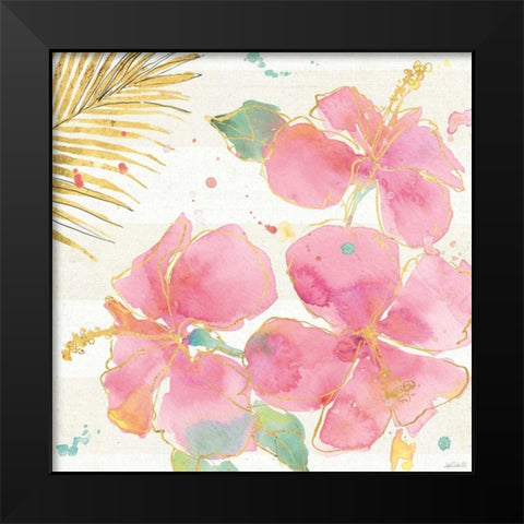 Flamingo Fever VII Black Modern Wood Framed Art Print by Tavoletti, Anne