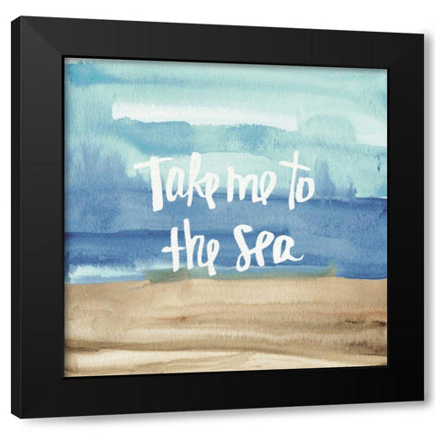 Coastal Breeze Quotes II Black Modern Wood Framed Art Print by Tavoletti, Anne