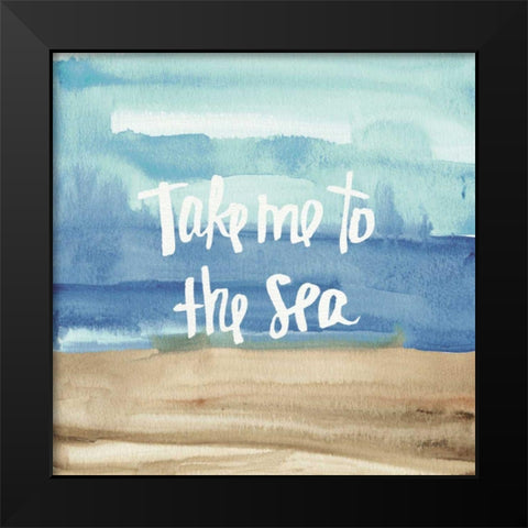 Coastal Breeze Quotes II Black Modern Wood Framed Art Print by Tavoletti, Anne