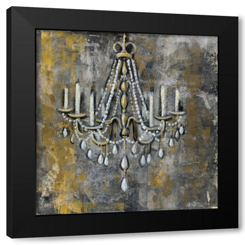 Vintage Chandelier II Black Modern Wood Framed Art Print by Vassileva, Silvia