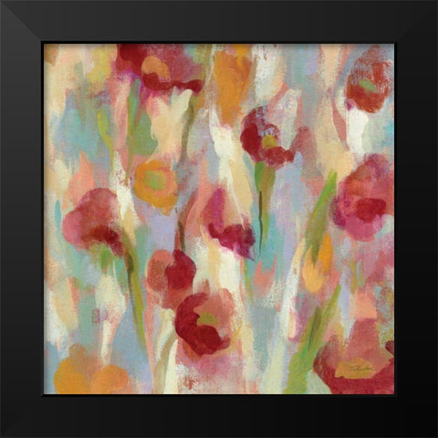 Breezy Floral II Black Modern Wood Framed Art Print by Vassileva, Silvia