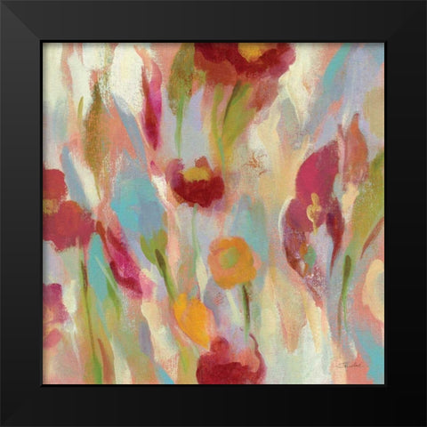 Breezy Floral III Black Modern Wood Framed Art Print by Vassileva, Silvia