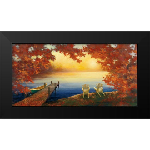 Autumn Glow Crop v.2 Black Modern Wood Framed Art Print by Purinton, Julia