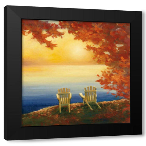Autumn Glow II Black Modern Wood Framed Art Print by Purinton, Julia