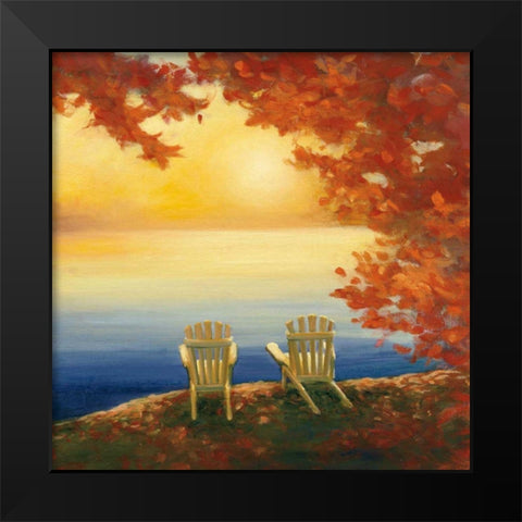 Autumn Glow II Black Modern Wood Framed Art Print by Purinton, Julia