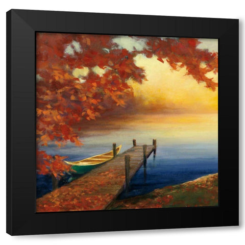 Autumn Glow III Black Modern Wood Framed Art Print by Purinton, Julia