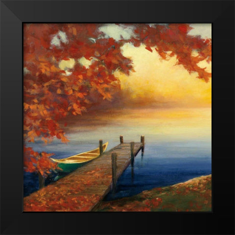 Autumn Glow III Black Modern Wood Framed Art Print by Purinton, Julia