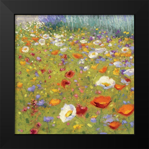 Champ de Fleur II Black Modern Wood Framed Art Print by Novak, Shirley