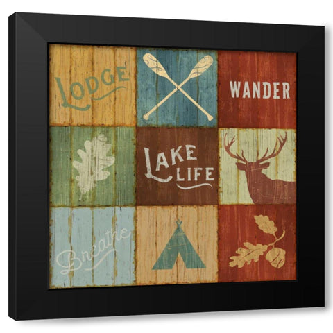 Lake Lodge VII Black Modern Wood Framed Art Print by Schlabach, Sue