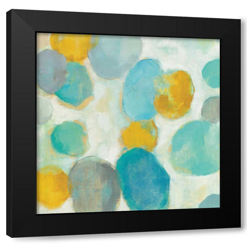 Painted Pebbles III Black Modern Wood Framed Art Print by Vassileva, Silvia