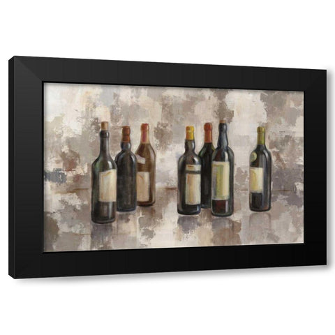 Vino Marsala no Words Gray Black Modern Wood Framed Art Print with Double Matting by Vassileva, Silvia