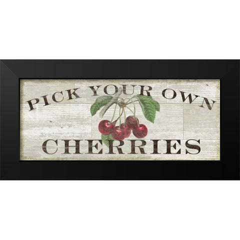 Farm Fresh Cherries Black Modern Wood Framed Art Print by Schlabach, Sue