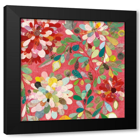 Red and Pink Dahlia II Black Modern Wood Framed Art Print by Boggs, Candra