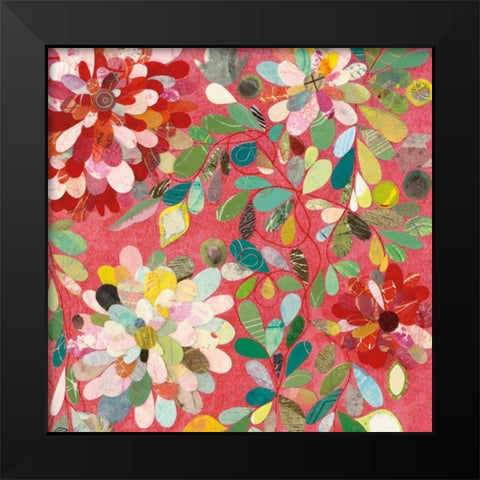 Red and Pink Dahlia II Black Modern Wood Framed Art Print by Boggs, Candra