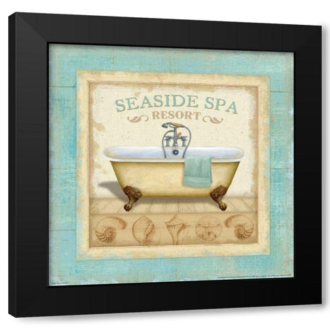 Beach Hotel II Black Modern Wood Framed Art Print with Double Matting by Brissonnet, Daphne