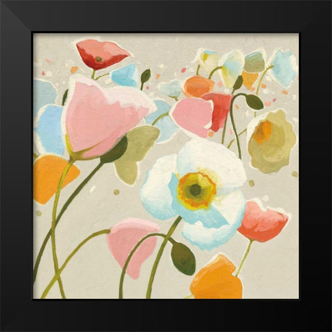 Backlit Confetti v2 Black Modern Wood Framed Art Print by Novak, Shirley