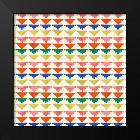 Wild Wood Tiles II Bright Black Modern Wood Framed Art Print by Pela Studio