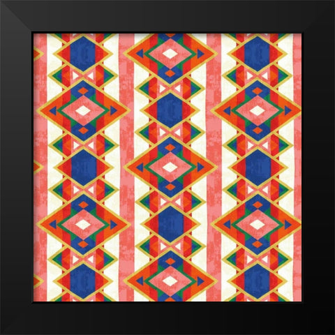 Wild Wood Tiles IV Bright Black Modern Wood Framed Art Print by Pela Studio
